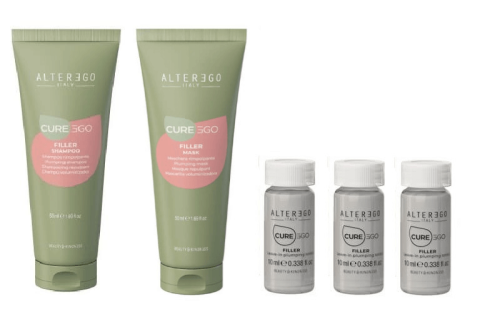 Alter ego cure ego filler Zestaw szampon 50ml maska 50ml ampulki 3x10ml.png