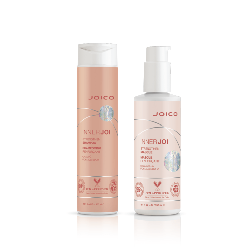 Joico inner joi strengthen Zestaw wzmacniający do włosów osłabionych Szampon 300ml Maska 150ml (1).png
