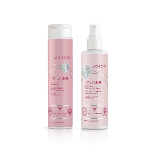 Joico inner joi preserve Zestaw chroniący kolor do włosów farbowanych Szampon 300ml Mleczko ochronne bez spłukiwania 200ml (1).png