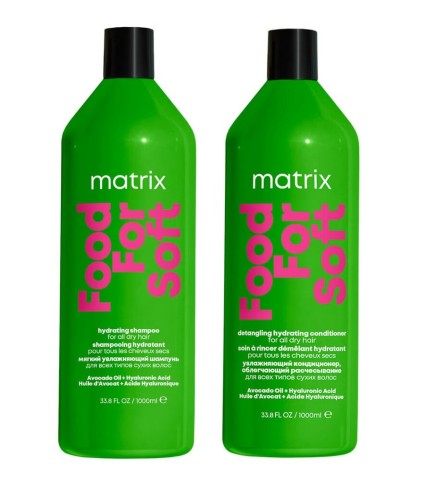 Matrix food for soft Zestaw intensywnie nawilżający do włosów szampon i odżywka 2x1000ml