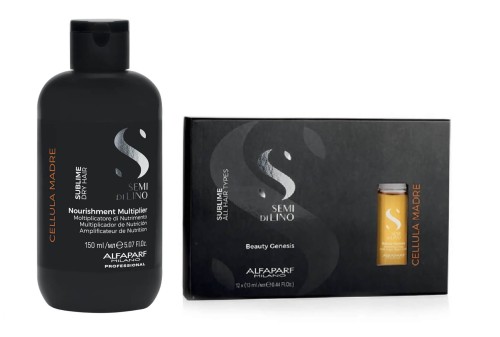 Alfaparf cellula madre Zestaw do włosów suchych multiplikator 150ml i ampułki beauty genesis 12x13ml.jpg