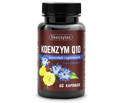 Skoczylas Koenzym Q10, wiesiołek i ogórecznik Suplement diety 60 kapsułek.jpg