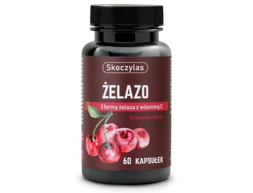 Skoczylas Żelazo 3 formy z witaminą C Suplement diety 60 kapsułek
