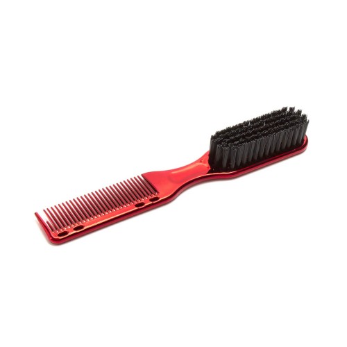 Fox barber expert Szczotka i grzebień do brody 2w1 czerwona.jpg