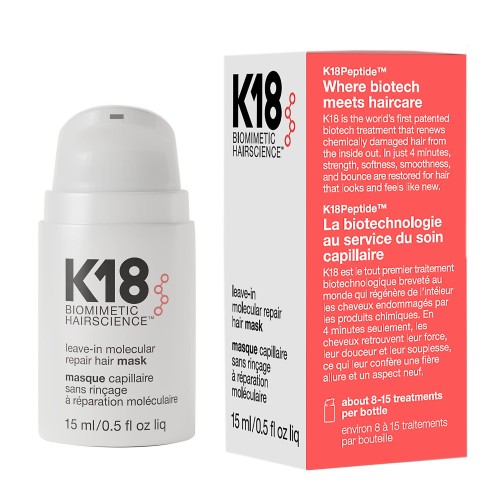 K18 maska molekularna leave-in molecular repair maska do włosów zniszczonych bez spłukiwania 15ml.jpg