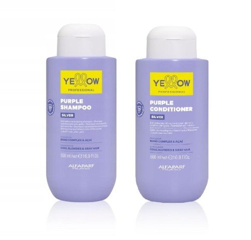 Yellow silver Zestaw do włosów niwelujący żółte refleksy szampon 500ml odżywka 500ml