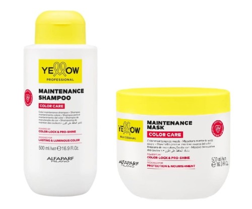 Yellow color care Zestaw szampon 500ml maska 500ml do włosów farbowanych