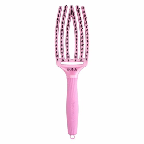 Olivia Garden fingerbrush Szczotka do włosów dzik i nylon arctic lights różowa.jpg