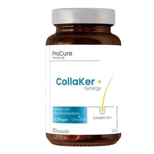 Pro cure tricholine collaCare + synergy Kolagen i keratyna Suplement diety 60 kapsułek.jpg