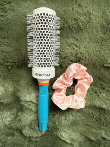 Borovsky Ceramiczna szczotka do włosów 43mm ocean + gumka scrunchie.jpg