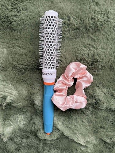 Borovsky Ceramiczna szczotka do włosów 32mm ocean + gumka scrunchie.jpg