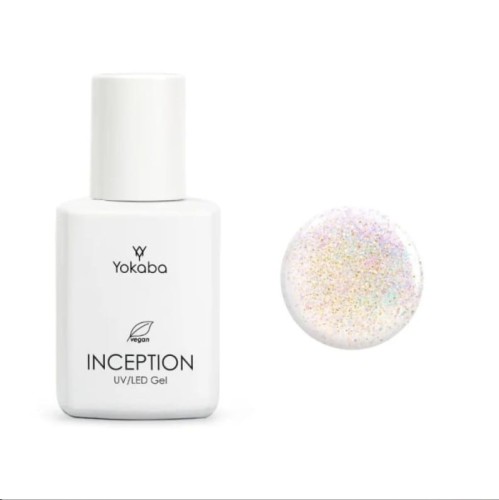 Yokaba inception Samopoziomujący żel do paznokci z pędzelkiem 15 gold 30ml