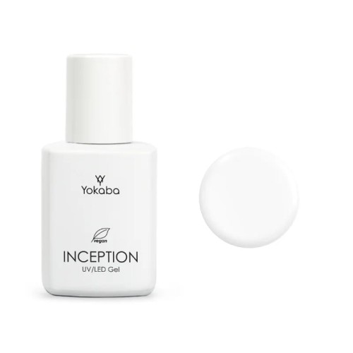 Yokaba inception Samopoziomujący żel do paznokci z pędzelkiem 04 crystal white 30ml
