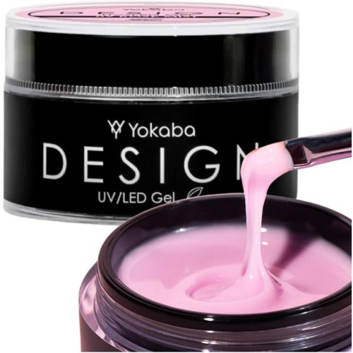 Yokaba 09 rose mist design uv/led Żel samopoziomujący do paznokci 50ml