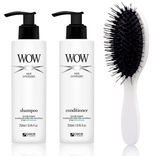 CeCe wow hair extensions Zestaw do włosów przedłużanych szampon odżywka szczotka