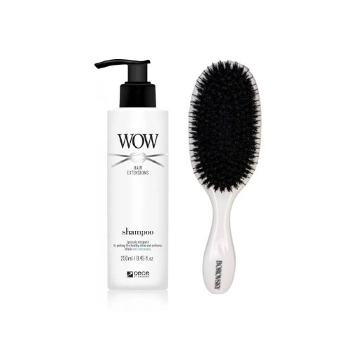 CeCe wow hair extensions Zestaw do włosów przedłużanych Szampon Szczotka Borovsky Extensions.jpg