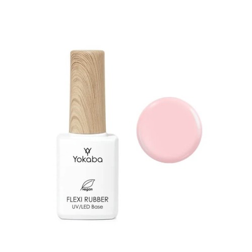 Yokaba flexi rubber uv/led Baza hybrydowa do paznokci 03 mask pink 7ml.jpg