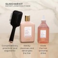 Alfaparf lisse design glass hair Zestaw do włosów Szampon 250ml Woda lamelarna 250ml Szczotka.jpg