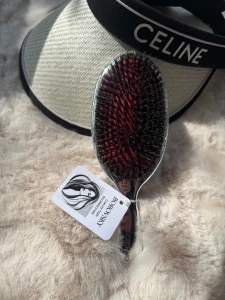 Borovsky brush Szczotka do włosów przedłużanych włosie dzika i nylon srebrna