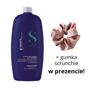 ALFAPARF SDL Anti-Orange Szampon niebieski do włosów brązowych, kasztanowych i ciemniejszych 1000ml + scrunchie