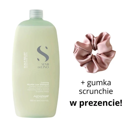 Alfaparf sdl scalp relief Szampon łagodzący calming micellar low shampoo 1000ml + scrunchie.jpg