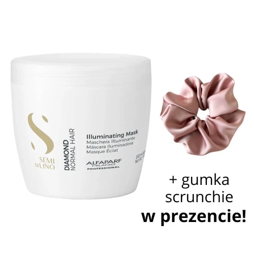 Alfaparf sdl diamond Maska rozświetlająca do włosów normalnych 500ml + scrunchie.jpg