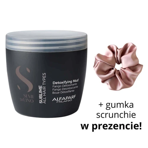 Alfaparf sdl sublime Detoksykująca maska błotna do każdego rodzaju włosów 500ml + scrunchie.jpg