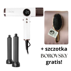 Fox pearl Suszarka do włosów z jonizacją, dyfuzorem i dyszami lokującymi 1800w + szczotka