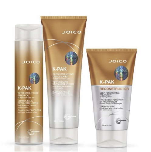 Joico k-pak Zestaw odbudowa szampon 300ml odżywka 250ml deep 150ml
