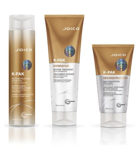 Joico k-pak Zestaw odbudowa szampon 300ml deep 150ml hydrator 250ml