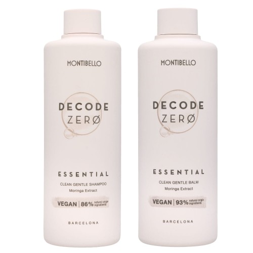 Montibello decode zero essential Zestaw do włosów szampon oczyszczający 300ml i balsam odżywczy 250ml