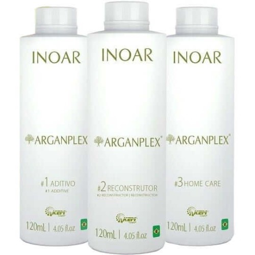 INOAR ARGANPLEX - zestaw regenerujący włosy po zabiegach chemicznych 3x120ml