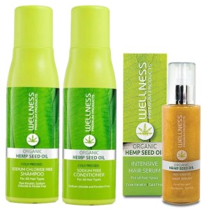 Wellness Premium Zestaw regenerujący do włosów cienkich i lekko kręconych szampon 500ml odżywka 500ml serum 100ml