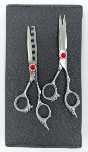 Fox Angel wings Zestaw nożyczki i degażowki do strzyżenia włosów.jpg