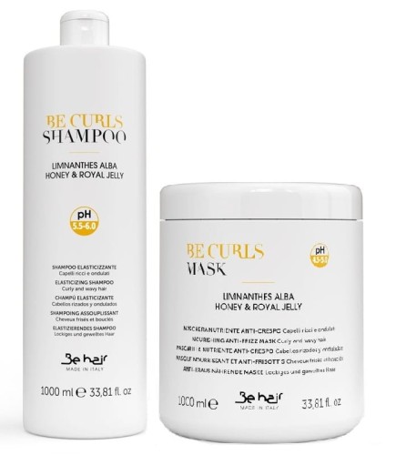 be hair be curls szampon 1000ml+maska 1000 ml zestaw do włosów kręconych i falowanych