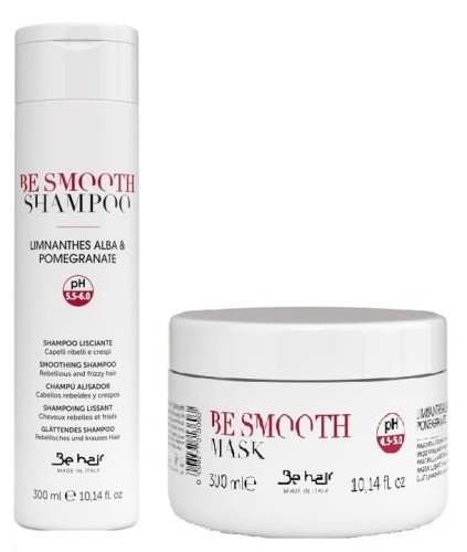 Be hair be smooth szampon 300ml + maska 300ml zestaw wygładzający