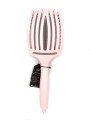 Olivia Garden fingerbrush Szczotka do włosów dzik i nylon pastelowy róż l