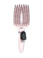 Olivia Garden fingerbrush Szczotka do włosów dzik i nylon pastelowy róż l