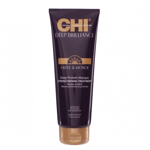 Chi deep brilliance Maska proteinowa do włosów suchych i zniszczonych 237ml