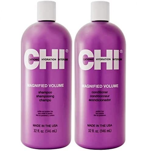 Chi magnified volume Zestaw do włosów na objętość szampon i odżywka 2x946ml