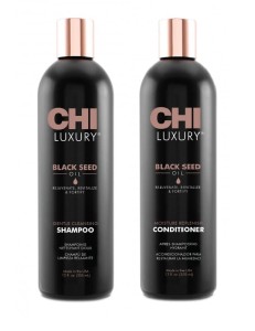 Chi luxury black seed oil Zestaw do włosów suchych i zniszczonych szampon i odżywka 2x355ml