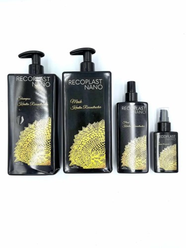 Recoplast nano Zestaw do włosów po keratynowym prostowaniu nanoplastii i botoxie szampon maska 2x1l fluid 250ml olejek 100ml