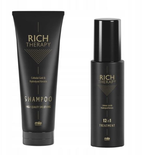 Mila rich therapy Zestaw z keratyną do włosów zniszczonych szampon 250ml odżywka 150ml