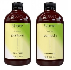Three therapy pantovin hair life Zestaw na porost włosów szampon 1l maska 1l