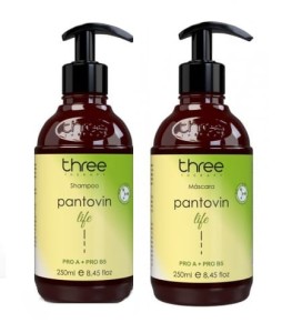 Three therapy pantovin hair life Zestaw na porost włosów szampon 250ml maska 250ml