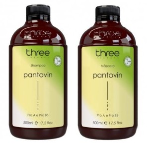 Three therapy pantovin hair life Zestaw na porost włosów szampon 500ml maska 500ml