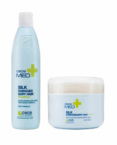 CeCe med Zestaw nawilżający z jedwabiem szampon 300ml maska 200ml