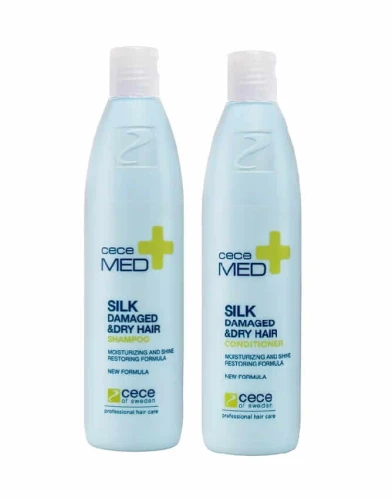 CeCe med Zestaw nawilżający z jedwabiem szampon 300ml odżywka 300ml