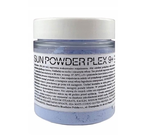 Bioelixire sun powder plex 9+ Rozjaśniacz do włosów 50g