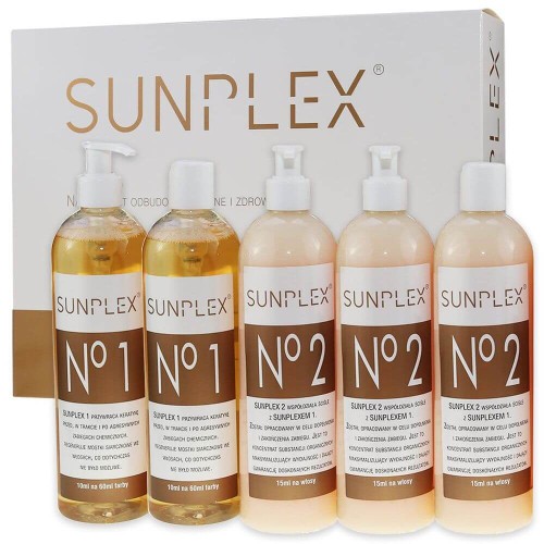 Sunplex Zestaw do odbudowy i ochrony włosów podczas koloryzacji 5x500ml